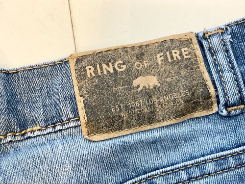 RING OF FIRE pantaloncino denim invecchiato unisex bambino Jr taglia 16 elasticizzato - Foto 2 di 12