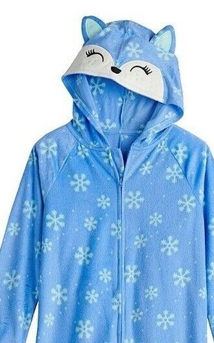 Nwt Girls Fox Union Non Footed Suit One Piece Pajamas xxs 4/5 Small 7 Medium 8 - Picture 2 of 2