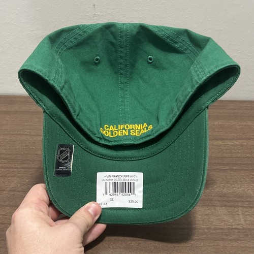 Gorra California Golden Seals 47 Marca Franquicia Verde De Colección NHL Talla XL NUEVA CON ETIQUETAS - Imagen 4 de 6