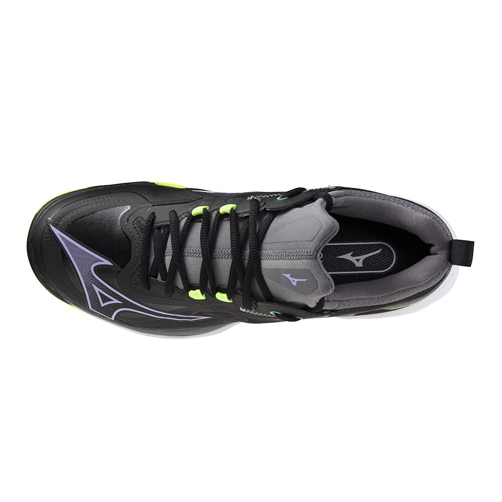 みわ Mizuno Badminton Shoes WAVE CLAW NEO 3 Black/Purple/Lime