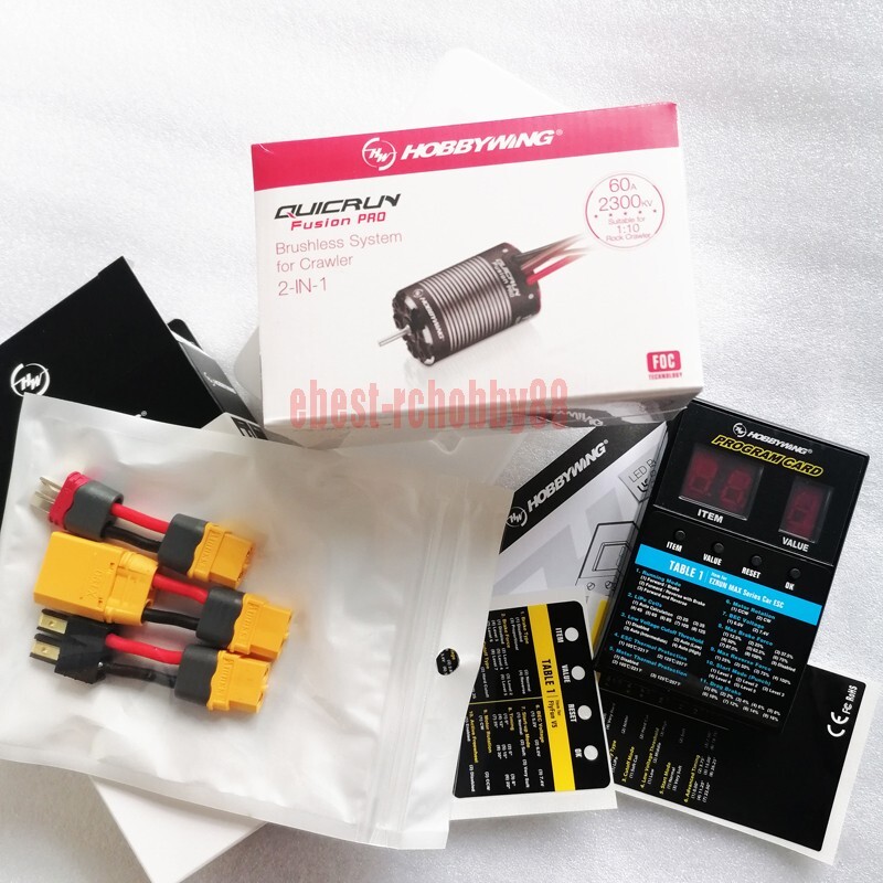 HobbyWing QuicRun 2in1 Fusion Pro 540 2300KV Motor 60A ESC +