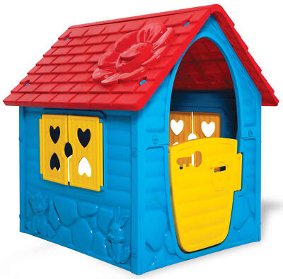 Spielhaus Kinder Kinderspielhaus blau Gartenhaus Indoor Outdoor Dohany +2J