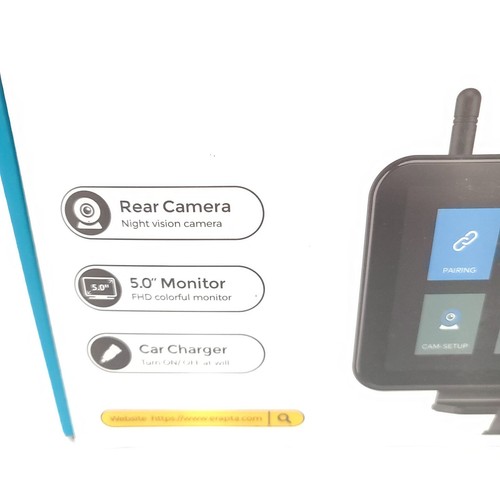 eRapta HD Wireless 5" FHD Monitor Backup Reversing IR Night Vision Camera 1080P - Picture 2 of 16