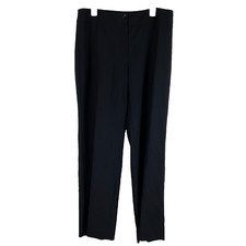 Armani Collezioni Pants 10 Black Wide Leg Wool Lined