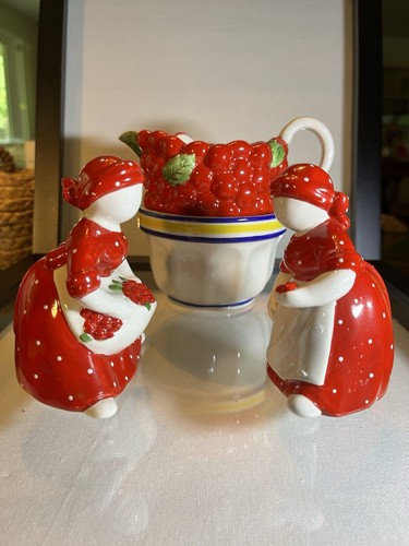 Department 56 Life is Just a Bowl Of Cherries Cream & Sugar Bowl & Salt & Pepper - Bild 2 von 11