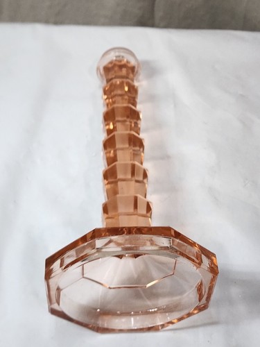 Vintage Rare Pink Indiana Glass Tea Room Electric Table Lamp Depression Art Deco - Picture 6 of 6