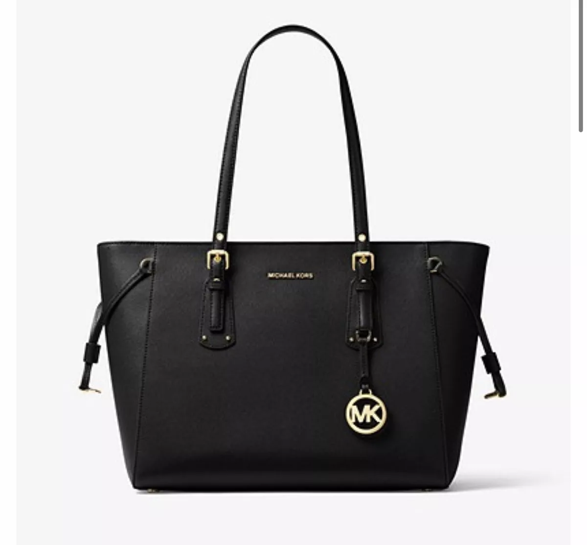 Michael Kors Women's Voyager Medium Crossgrain Leather Tote Bag