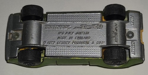 1972 Matchbox Lesney AMX Javelin Green Superfast No. 9 Green Die Cast Vintage - Picture 5 of 5