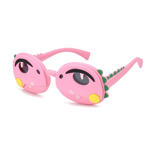 Kids Cartoon Dinosaur Flip-up Sunglasses Silicone Polarized Sun Protection - Picture 15 of 22