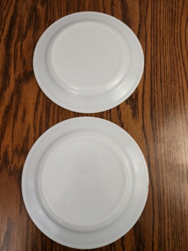 Pyrex Tableware by Corning White w/Double Maroon Lined Made in USA #719 Lot of 2 - Picture 6 of 12