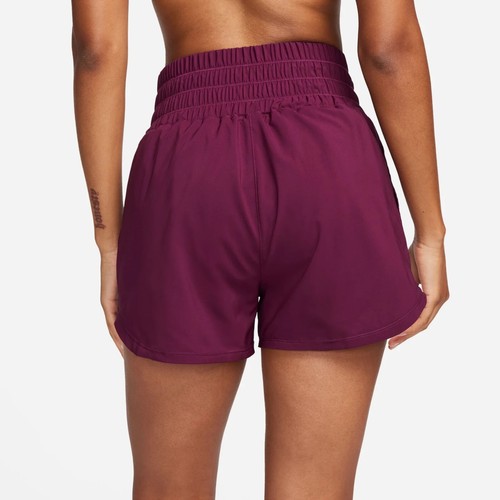 NIKE DAMEN ULTRA HIGH WAIST TRAINING GEFÜTTERTE SHORTS PFLAUME XS - Bild 4 von 5
