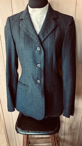 SOBIE Jagd-/Wettkampfmantel marineblau Nadelstreifen * Damen 12 * sehr guter Zustand 100 % Wolle sehr guter Zustand - Bild 1 von 4