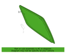 OEM 19-24 Ford Ranger Super Cab Rear RH Window Glass KB3Z-2126870B Vitro Carlite