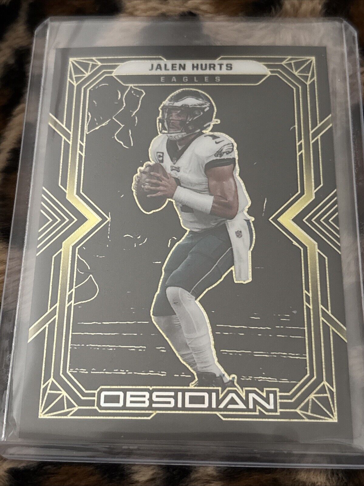 2022 Panini Obsidian #74 Jalen Hurts /25 Yellow Electric Etch