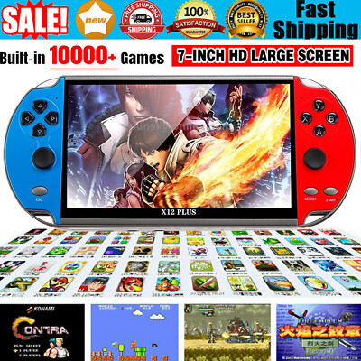 X12 Plus 7'' Videospielkonsole Eingebaut in 1000 Spiele 16 GB Handheld Consoles*