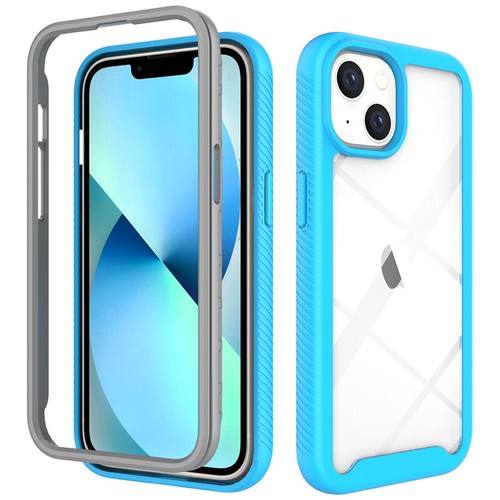 New Shockproof Color Bumper Clear Back Hard Case Cover For iPhone 13 14 Pro Max - Picture 9 of 19