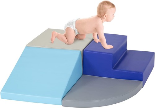 4-Piece Kids Corner Safe Climbing Toys Set for Toddlers 1-3,Babies Foam Play Set - Picture 8 of 10