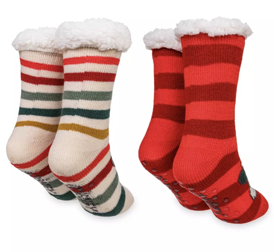 Disney Микки Маус и друзья Рождественский тапочки носок комплект для взрослых новый - Изображение 3 из 3