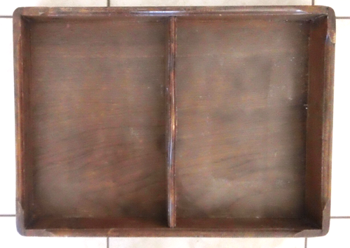 Vintage Oak Wood Tote Box with Center Handle-Dove Tail Corners - Picture 1 of 7