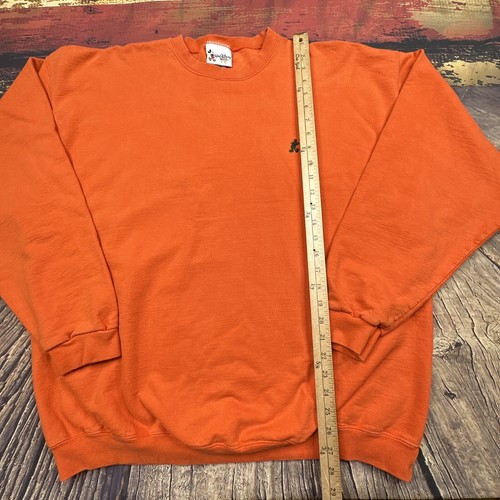Sudadera De Colección Disney Mickey Mouse Para Hombres XL Mini Logo Bordado Años 90 EE. UU. Naranja - Imagen 9 de 11