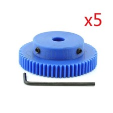 5pc 1 Module Nylon Spur Gear 60 Teeth Bore 10mm Motor Gear Wheel With Steps