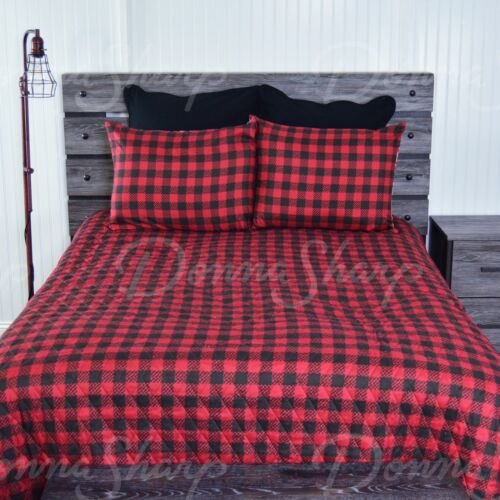 Donna Sharp The Great Outdoors Quilt King 3- Piece Set Bear Moose Lodge Cabin - Picture 3 of 6