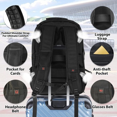 18.4 Inch Travel Backpack, USOR 55L Large Laptop Backpack for Men and Women with - Picture 8 of 8
