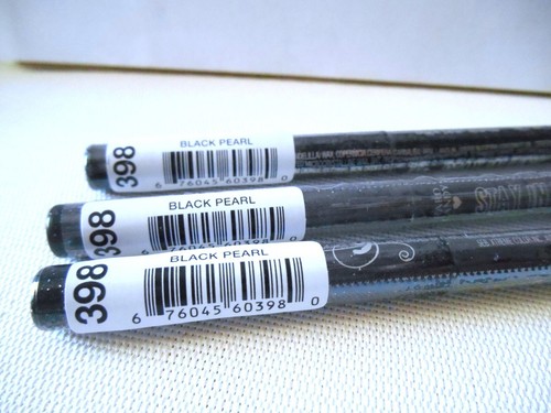 Lot of 3 Hard Candy Stay in Line Eyeliner Pencils #398 Black Pearl SEALED - Picture 2 of 5