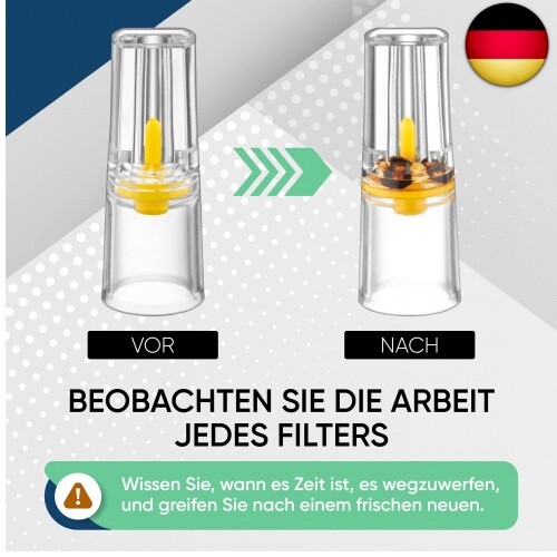 OKAEI Wiederverwendbare Zigarettenfilter - 300er Set Anti-Teer Plastik Aufsatz, - Bild 5 von 7
