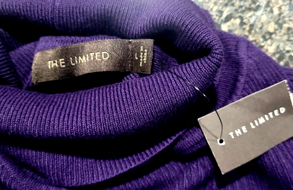 Nuevo con etiquetas The Limited - Púrpura Oscuro Mujer Cuello Alto - Grande Foto 2 de 4