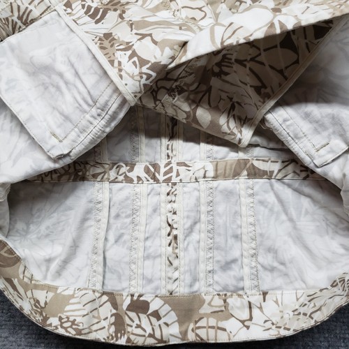 Chicos Jacket Womens 0 Beige Floral Stretch Long Sleeve Button Flap Pockets - Picture 4 of 10