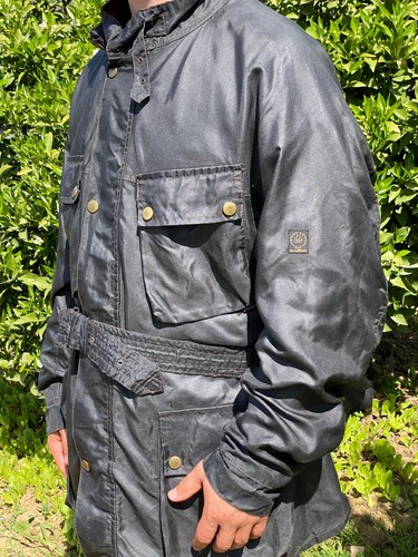 Limited Belstaff Black Prince Wax XT500 Replica Welde Rider Jacket Biker Size XL - Picture 10 of 24