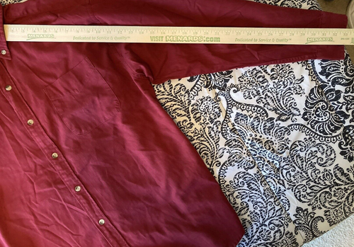 American Outpost Shirt Men's Size XL Maroon Button Down Long Sleeve Heavy Cotton - Picture 4 of 9
