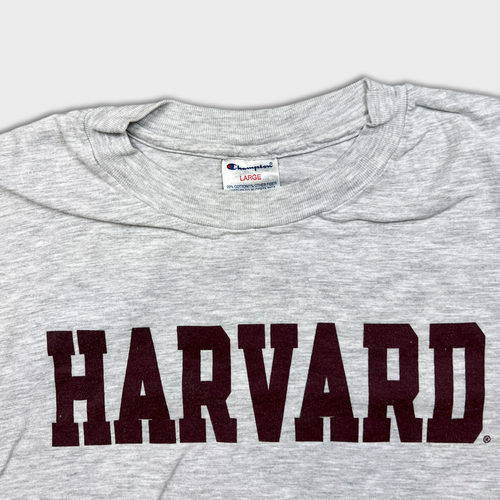 Vintage 90s Champion Harvard T Shirt Mens Large Gray University Spell Out Tee - Bild 2 von 8