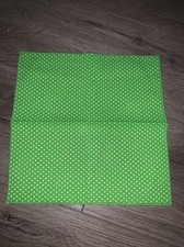 pocket square hanky men's handkerchief polka dot Green white