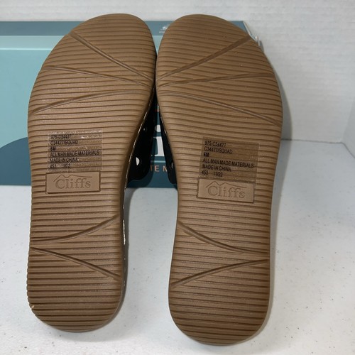 Cliffs White Mountain Women's Flat Sandals Women's Shoes Black Sz 6 Style Squad - Picture 9 of 9