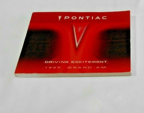 1999 PONTIAC GRAND AM OWNER'S MANUAL 2/PC SET & BLACK PONTIAC FACTORY CASE - Bild 2 von 4