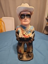 vintage 1950's LONE RANGER Carnival Chalkware Masked Cowboy TV Show Figure 15"