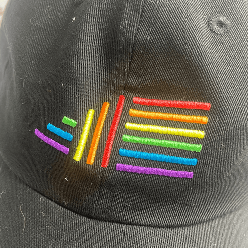 Peloton Hat Pride LBGQ Snapback Baseball Trucker Cap Rainbow Black Adjustable - Picture 2 of 6