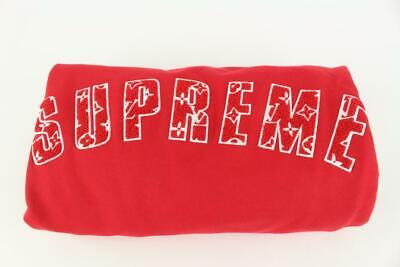 Louis Vuitton x Supreme LV x Supreme New Men's Large Red Arc Logo Crewneck