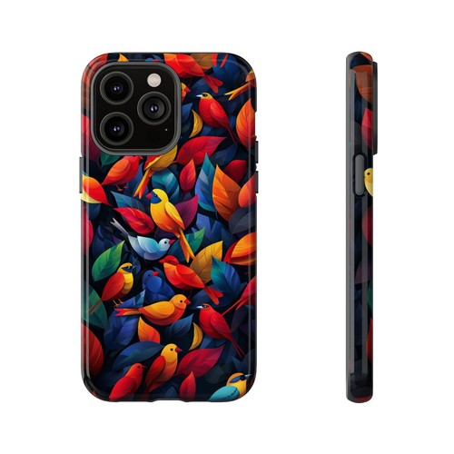 Colorful Birds Tree Leaves Bird Phone Case for iPhone, Samsung Galaxy, Pixel - 第 59/116 張圖片
