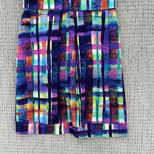 Donna Morgan Dress Womens Size 4 Multicolor Sleeveless Abstract Pleated - Picture 6 of 10
