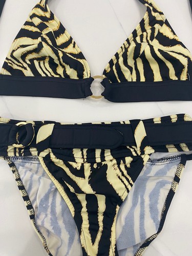 VENUS LEOPARD CHEETAH animal Print Bikini Top D & Bottoms Set Sz 8 NEW - Picture 2 of 4