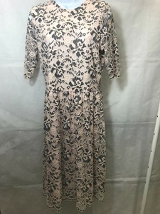 mujeres de vestido Encaje ganni dk40 rosa gris w6qXROnFOT