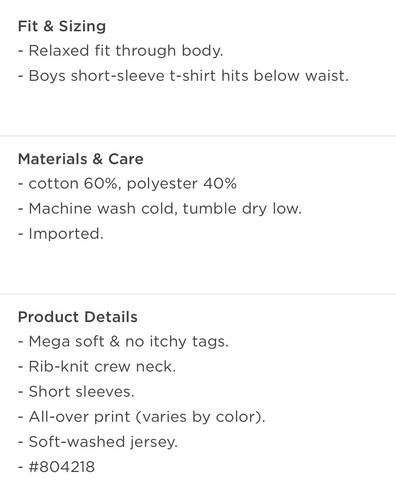 Camiseta de manga corta Old Navy para niños talla pequeña (6-7) cuello redondo más suave - Imagen 2 de 2