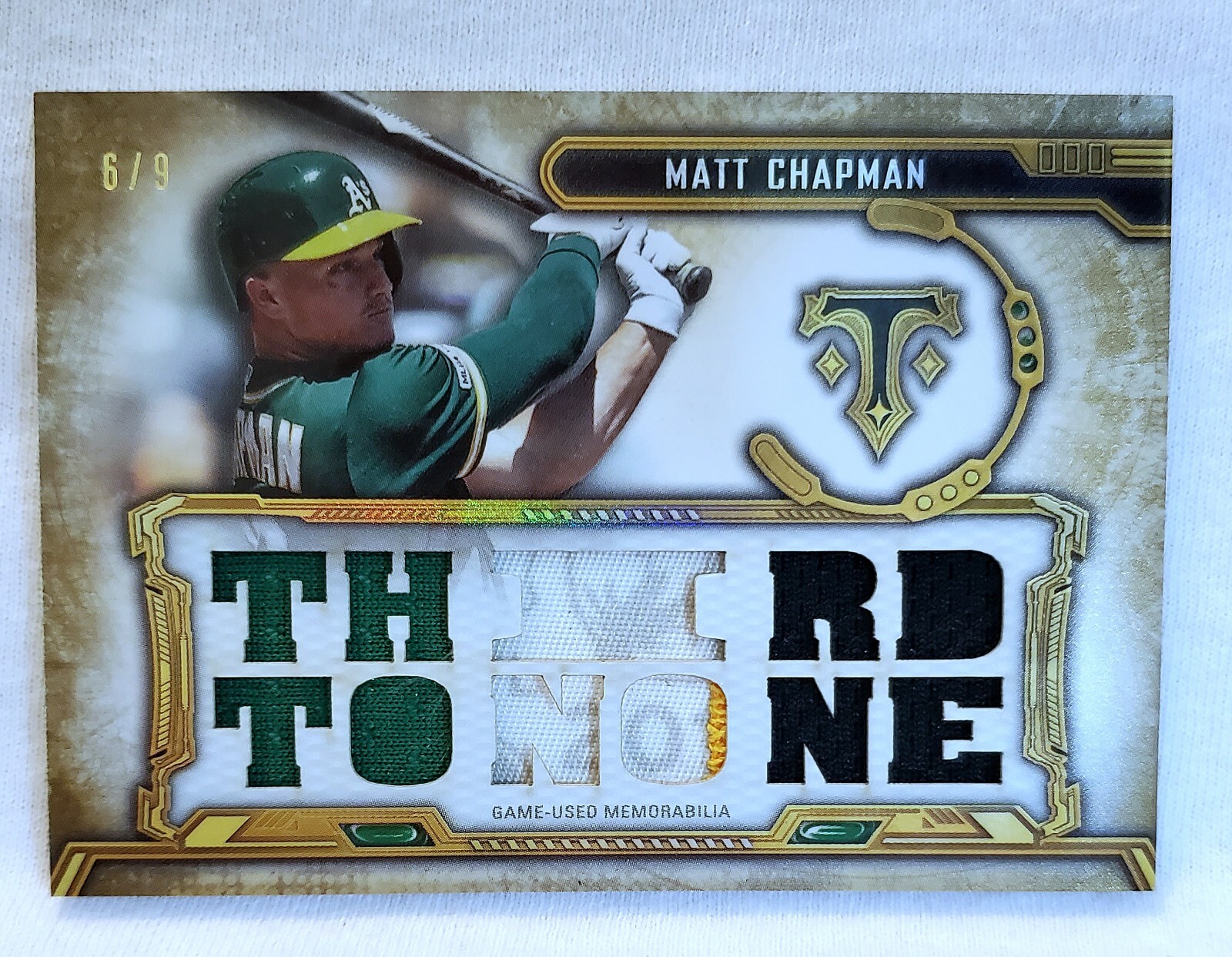 2020 Topps Triple Threads #TTR-MCH3 Matt Chapman Game Used Jersey 6/9 For Sale
