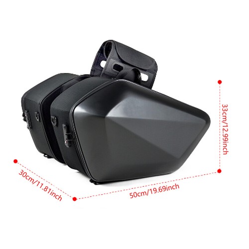 30L ×2 Motorcycle Dual Hard Shell Side Bag Saddlebags Panniers for Sport Bike US - Foto 9 di 9