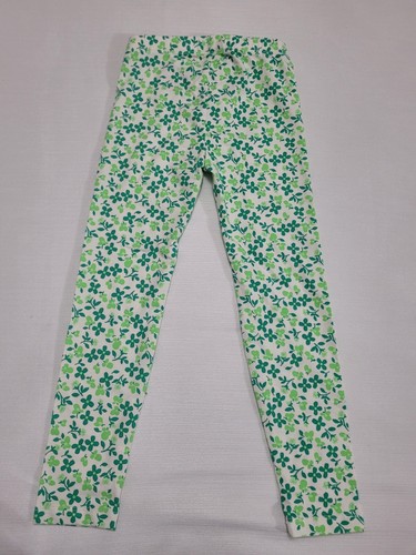 Cat & Jack Toddler Girl Leggings XS (4/5) - Green Floral Print - Picture 5 of 8