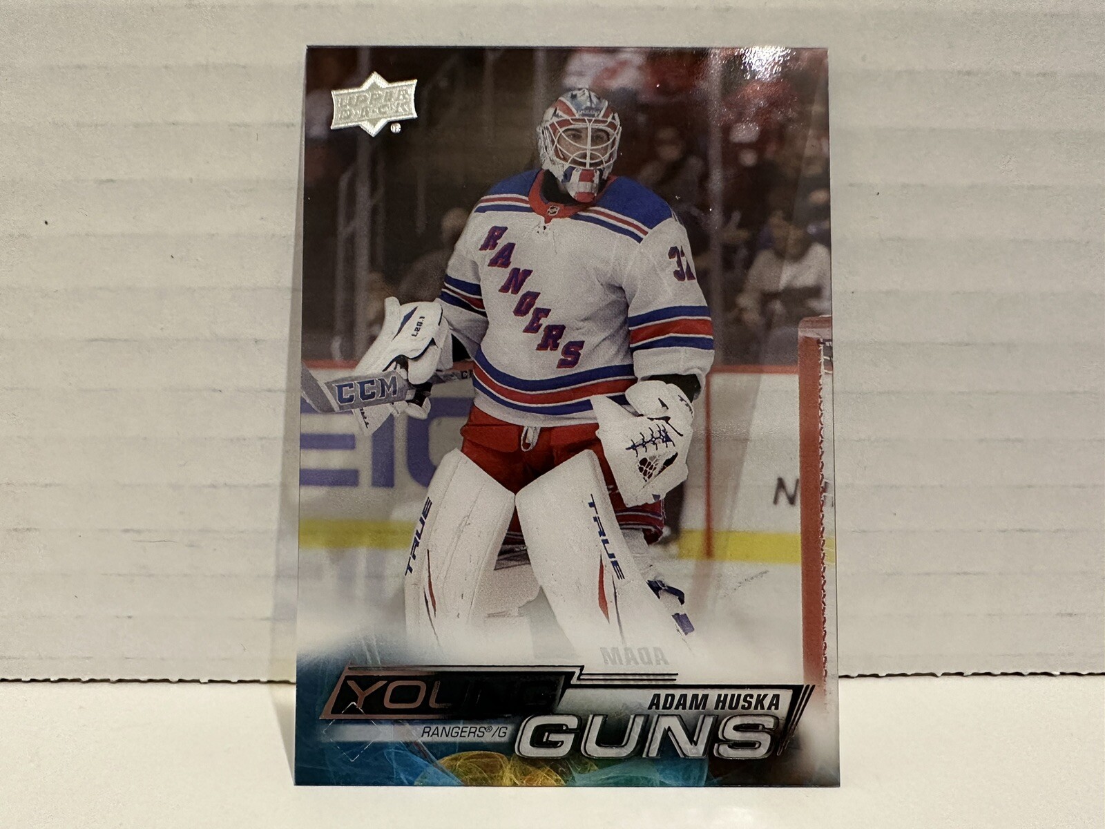 2022-23 UD Series 2 Base Young Guns Clear Cut #492 Adam Huska New York Rangers!