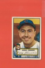 1952 Topps #217 George Stirnweiss Cleveland Indians VG+ Lot # 4512 